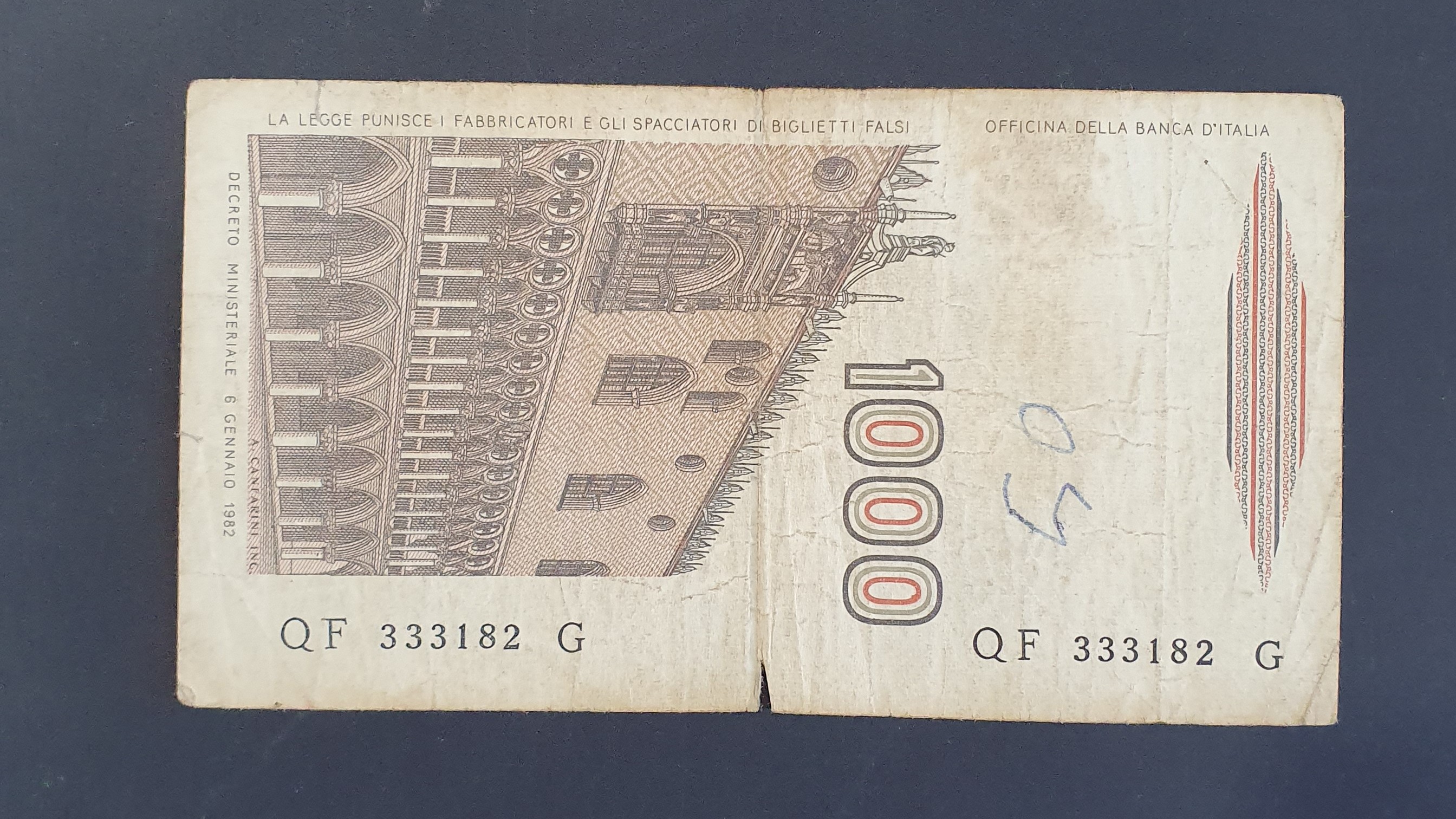 1000 Lira back