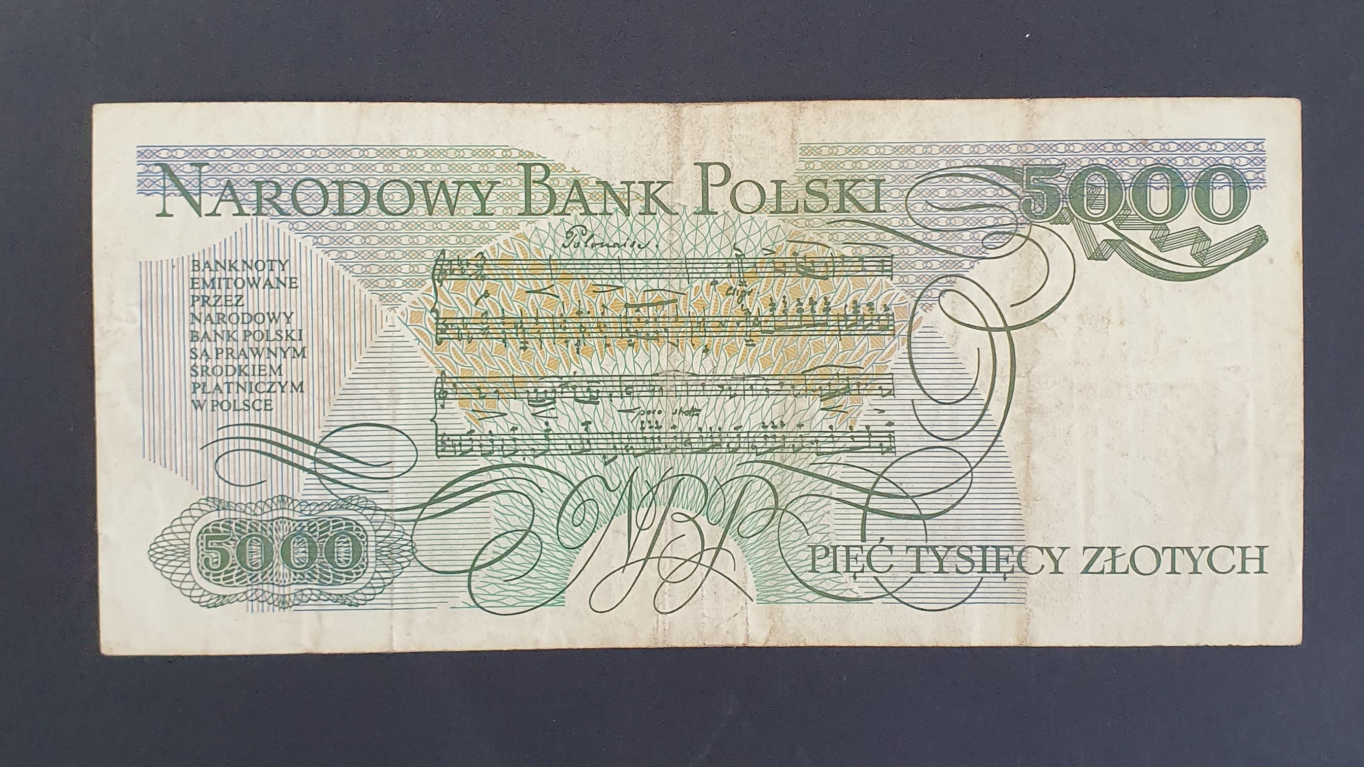 5000 Zloty back