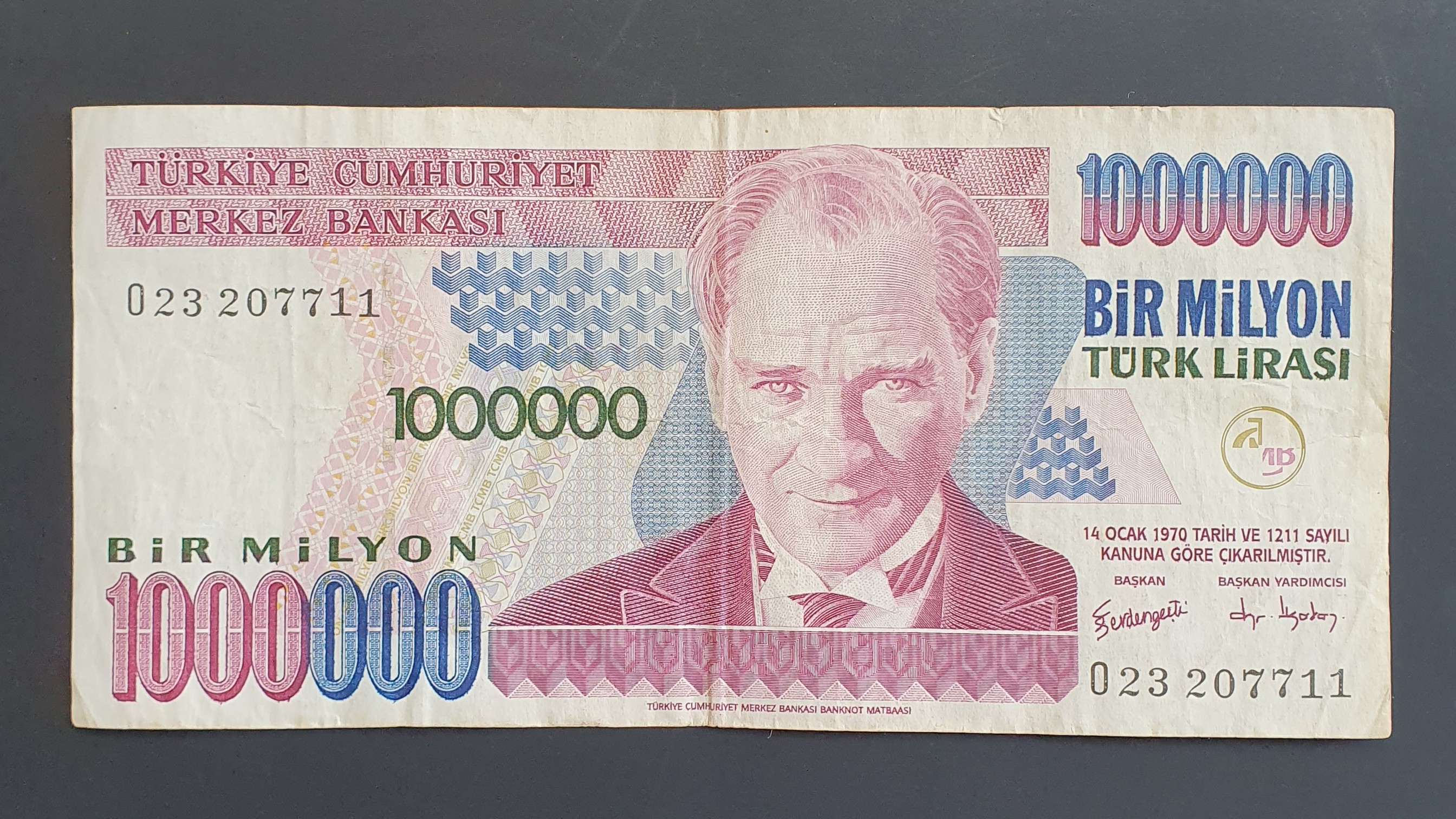 Turkey 1000000 Lira banknote 2002 - CurrencyHub
