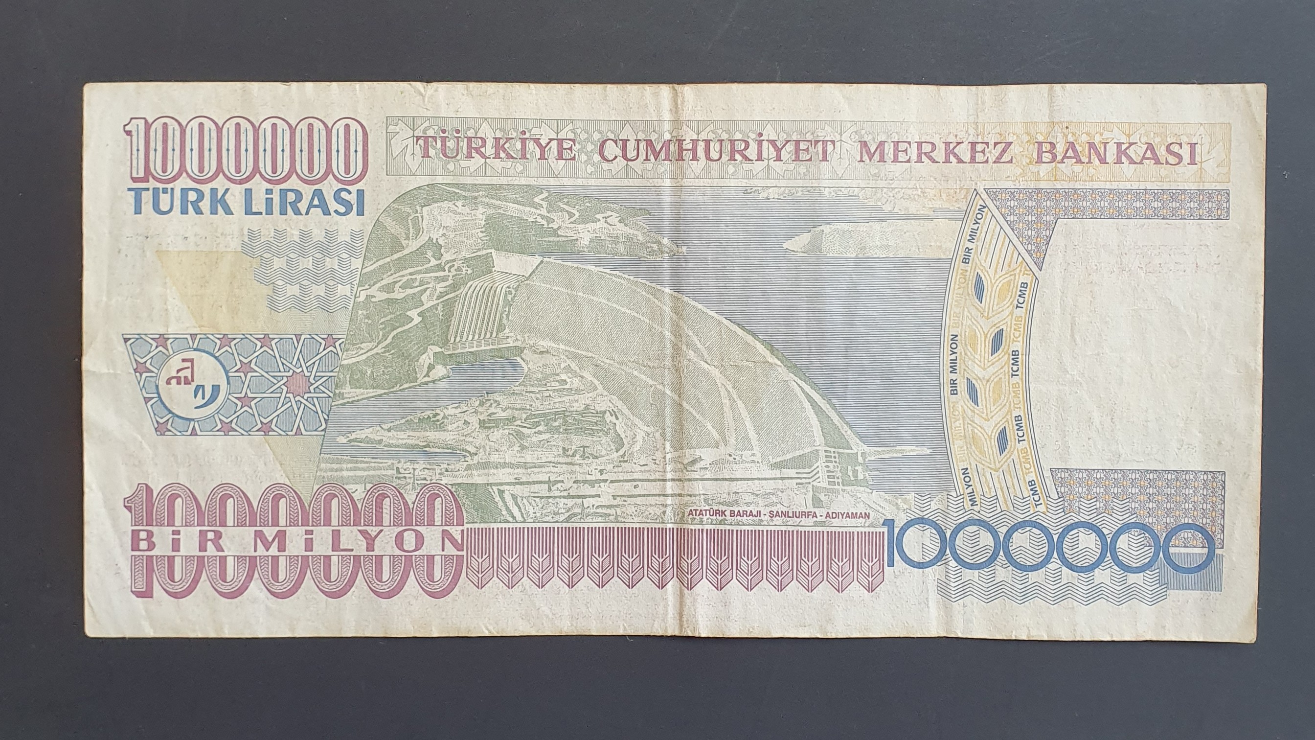1000000 Lira back