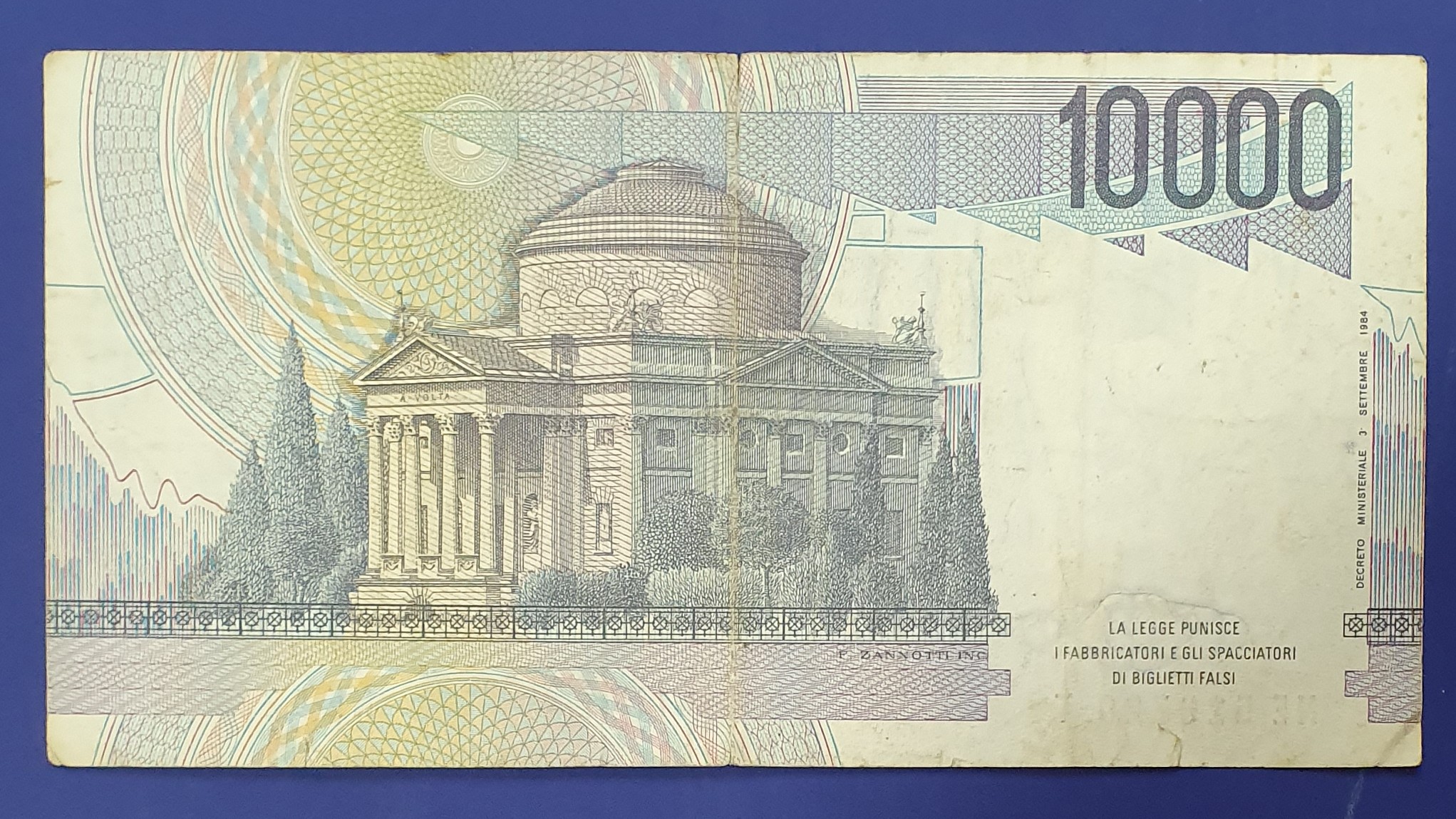 10000 Lira back