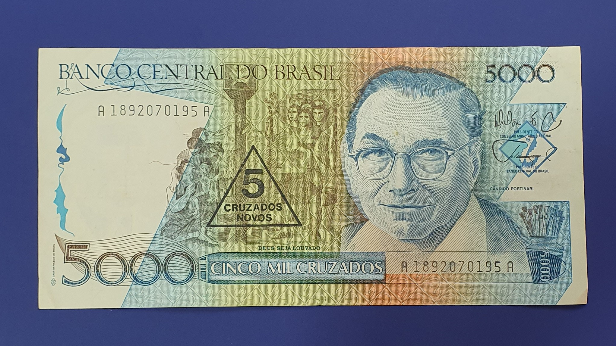 Brazil 5 Cruzado novo banknote 1989 - CurrencyHub