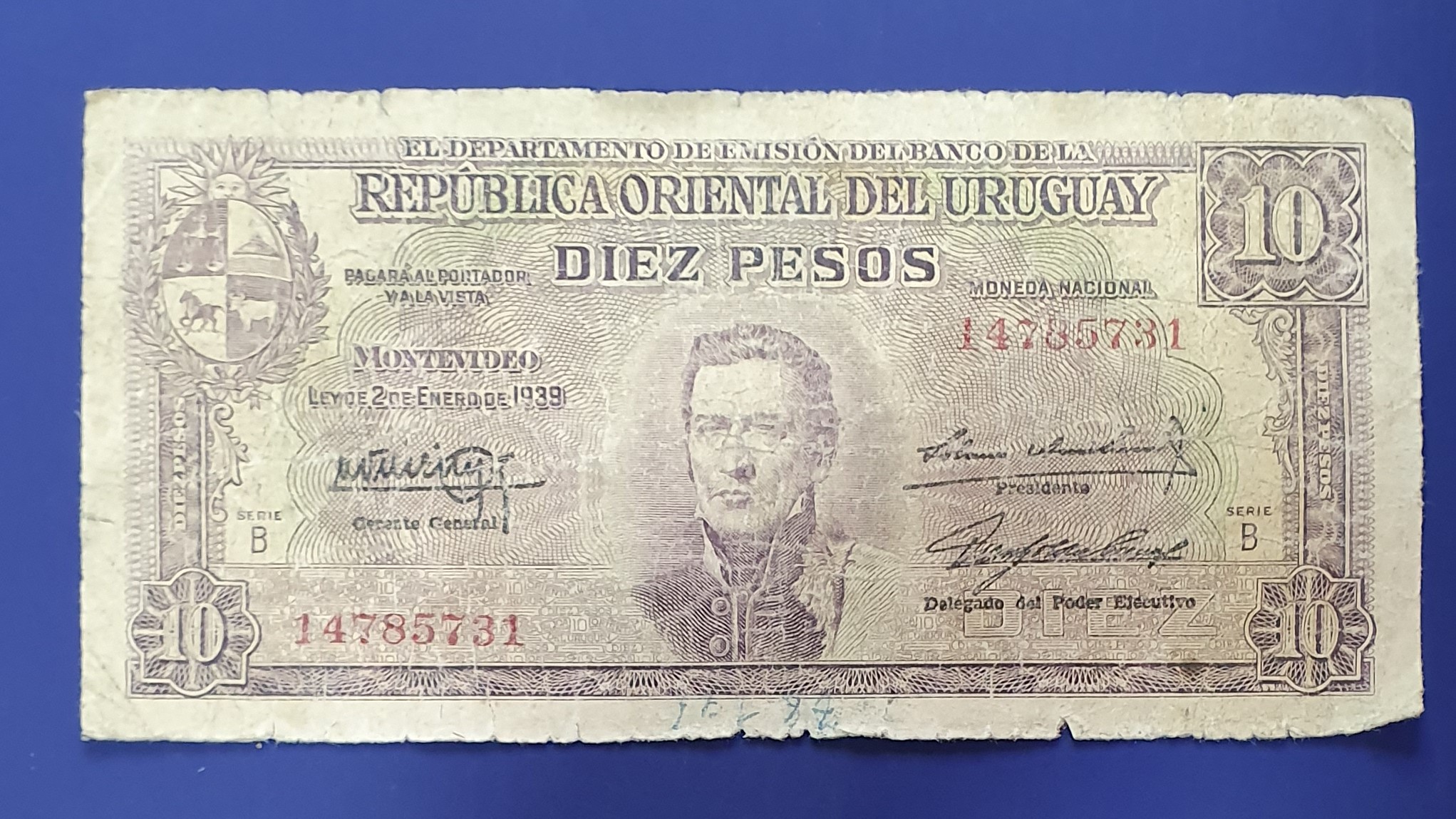 Uruguay 10 Peso banknote 1967 - CurrencyHub