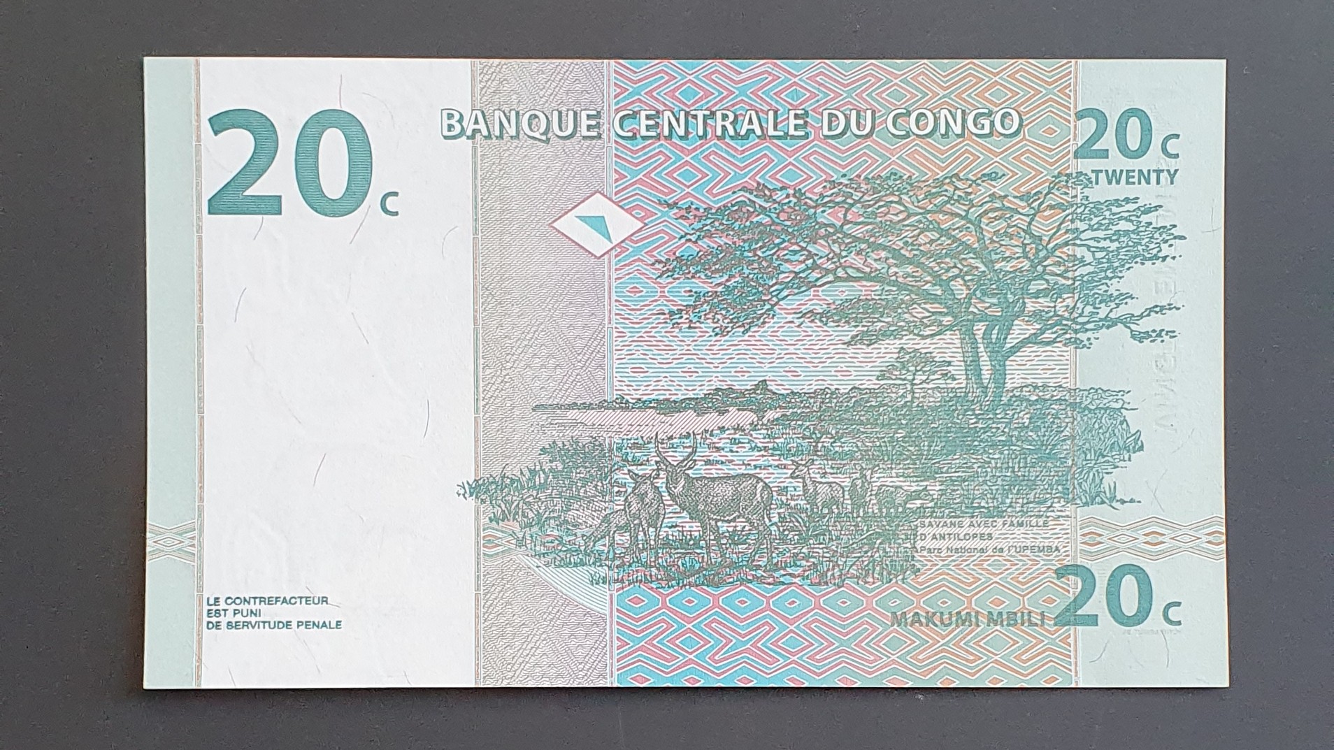 20 Centime back