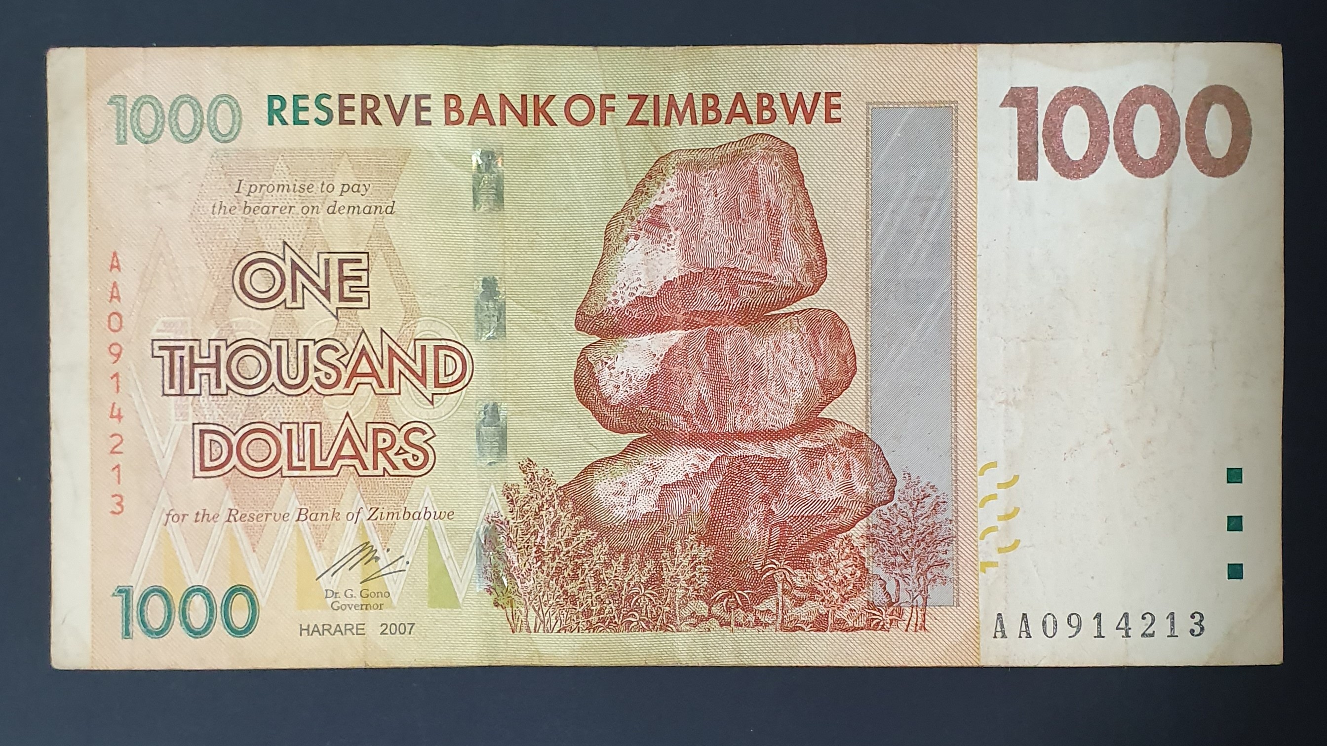 Zimbabwe 1000 Dollar banknote 2007 - CurrencyHub