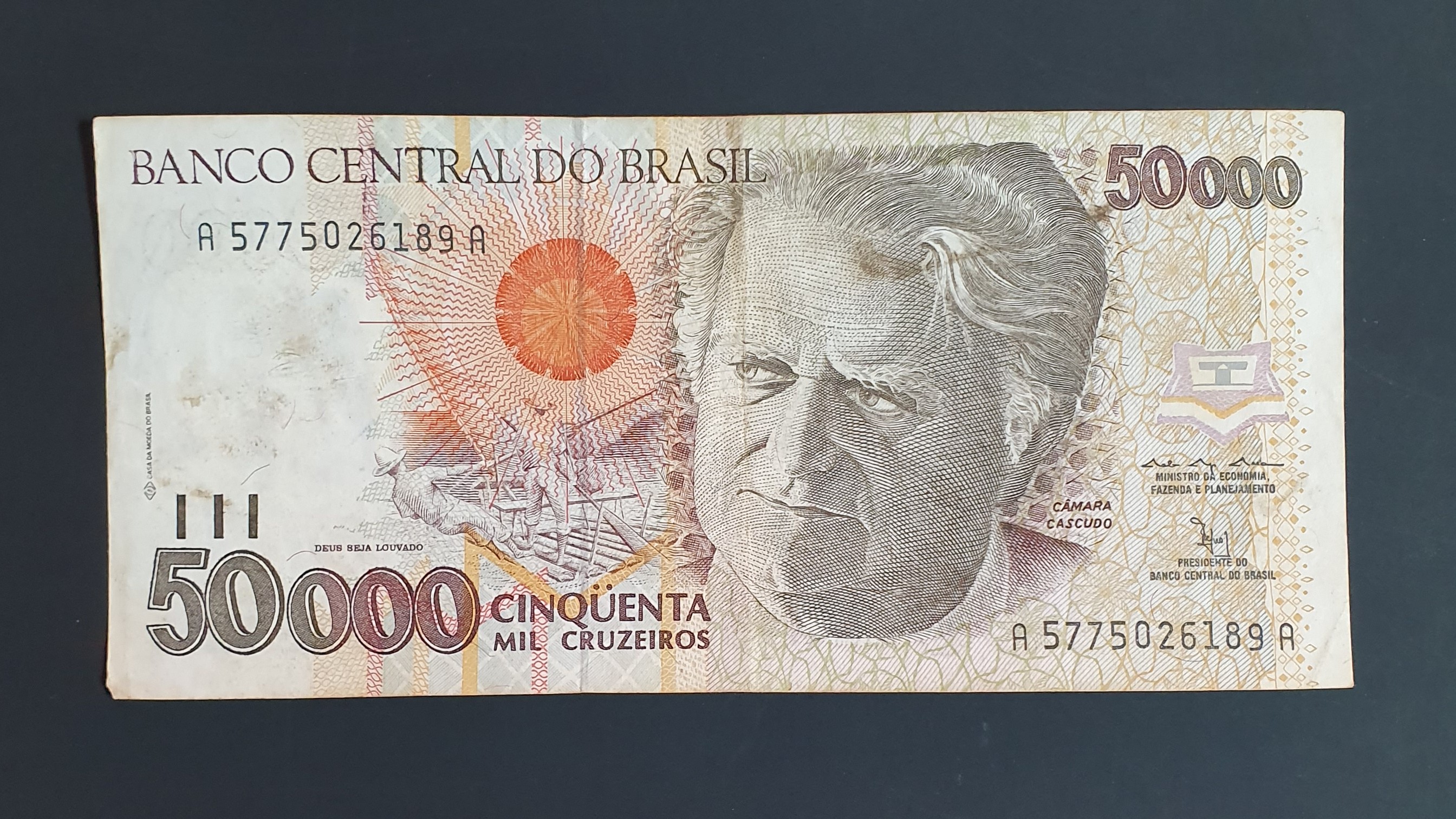 Brazil 50000 Cruzeiro banknote 1992 - CurrencyHub