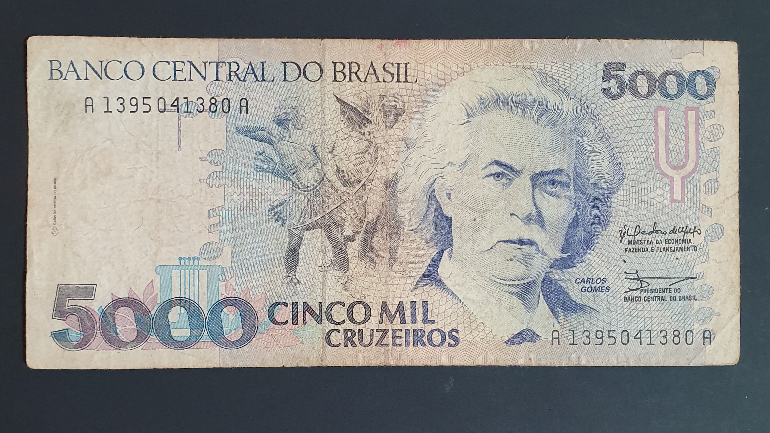 Brazil 5000 Cruzeiro banknote 1992 - CurrencyHub