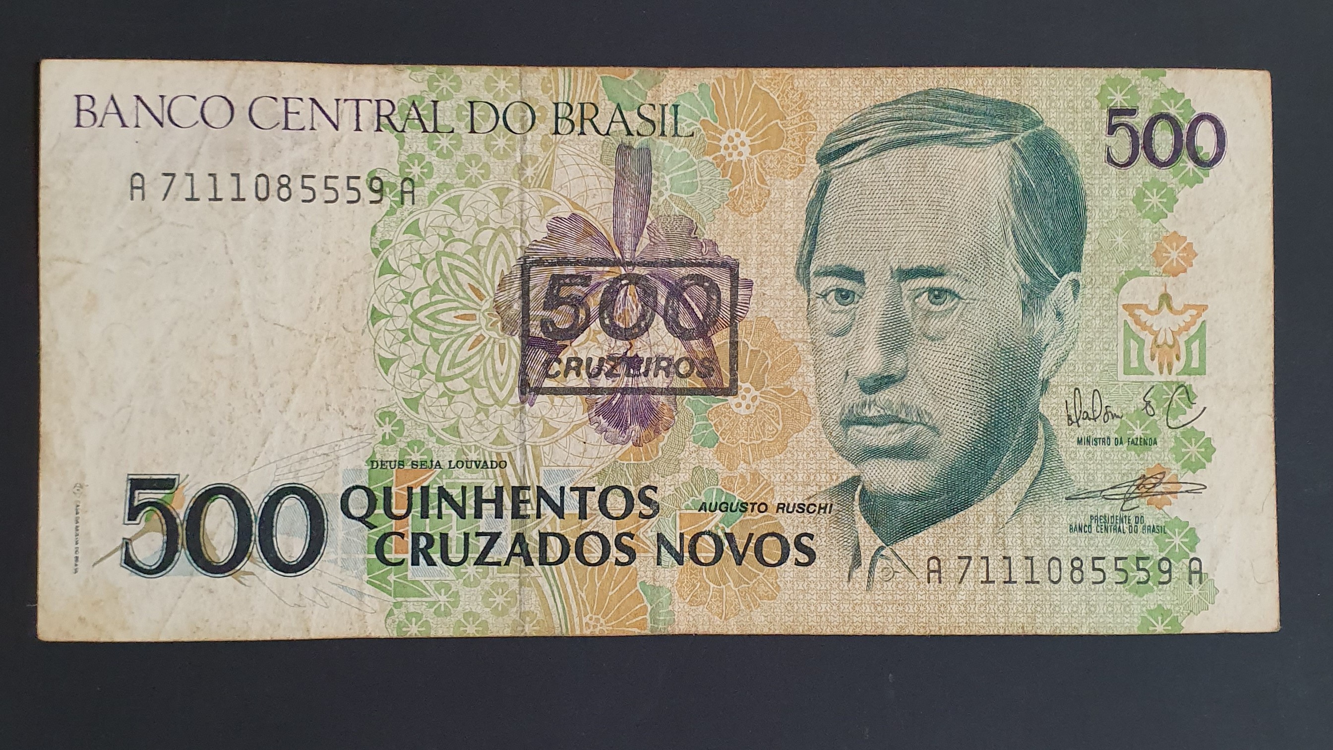 Brazil 500 Cruzeiro banknote 1990 - CurrencyHub