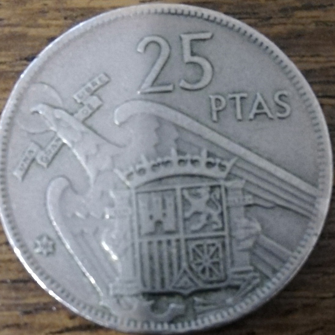 25 Peseta back