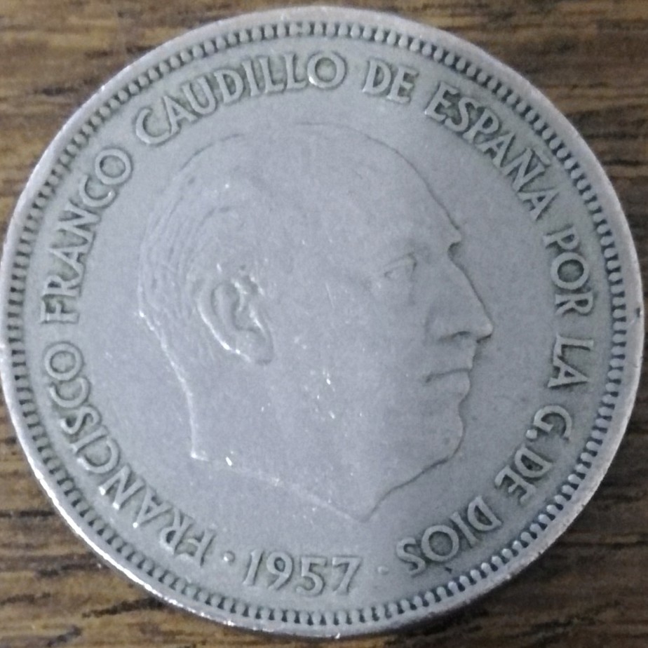 25 Peseta front