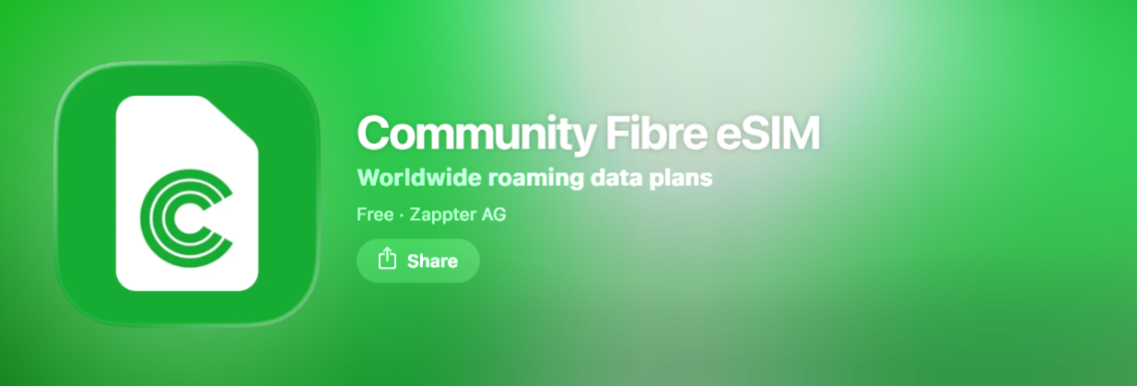 Community Fibre Header
