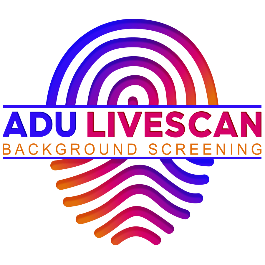 ADU LIVESCAN BACKGROUND SCREENING logo