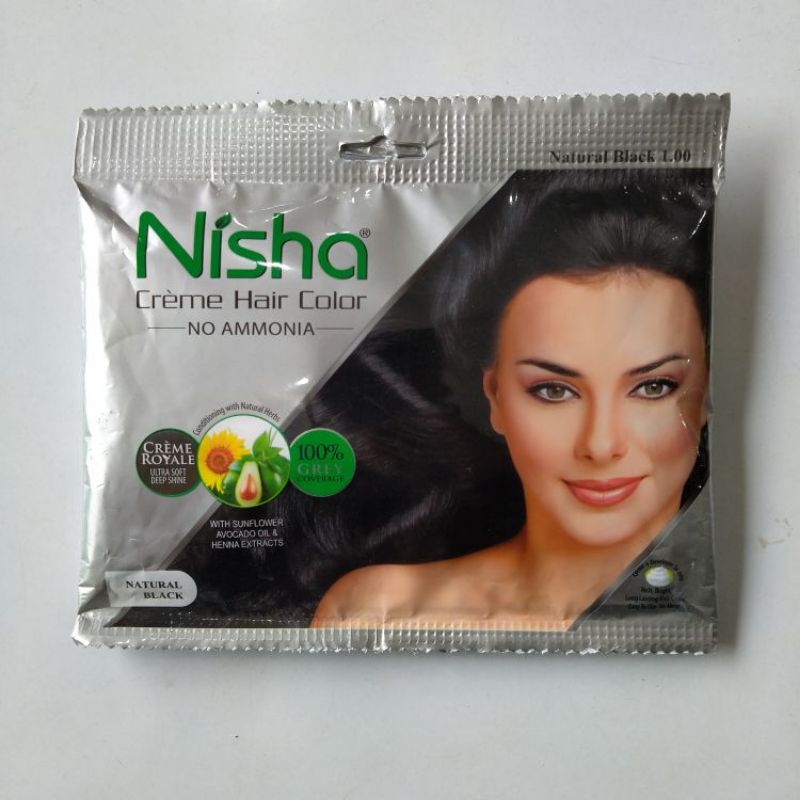 NISHA CREAM HAIR COLOUR NATURAL BLACK