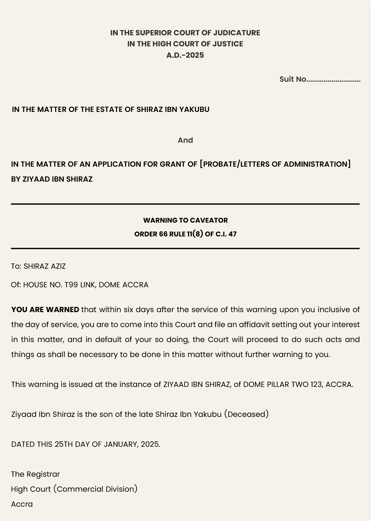 notice