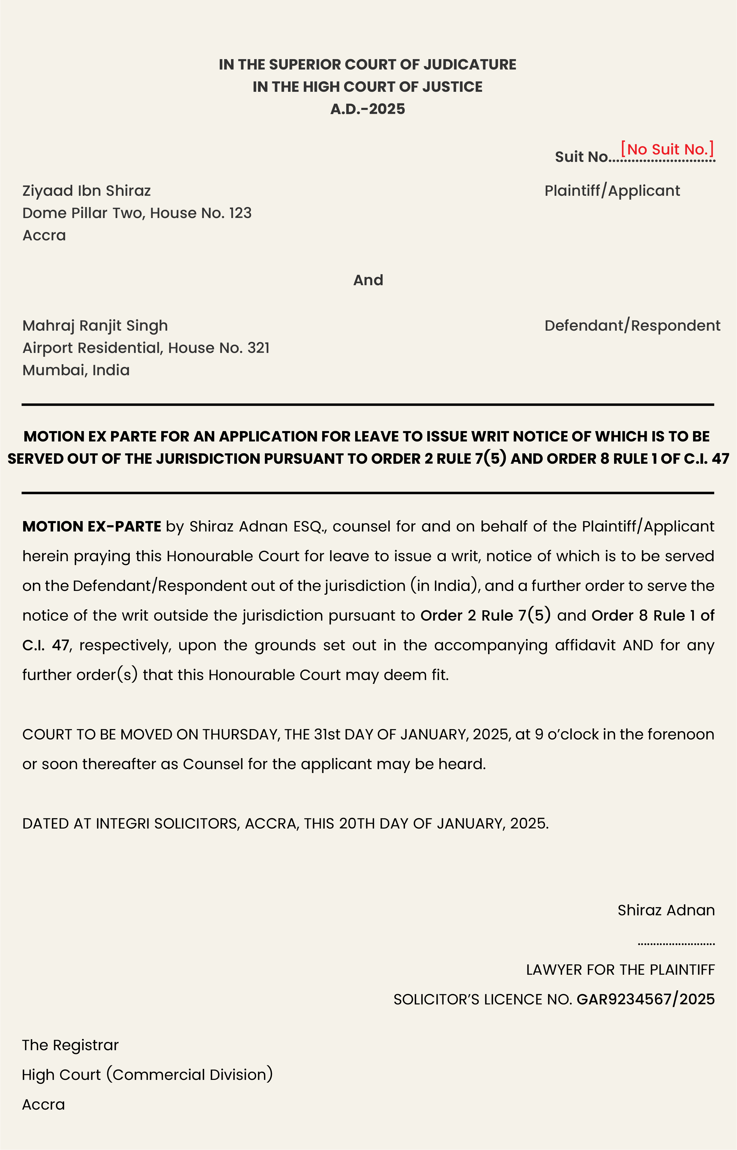 notice