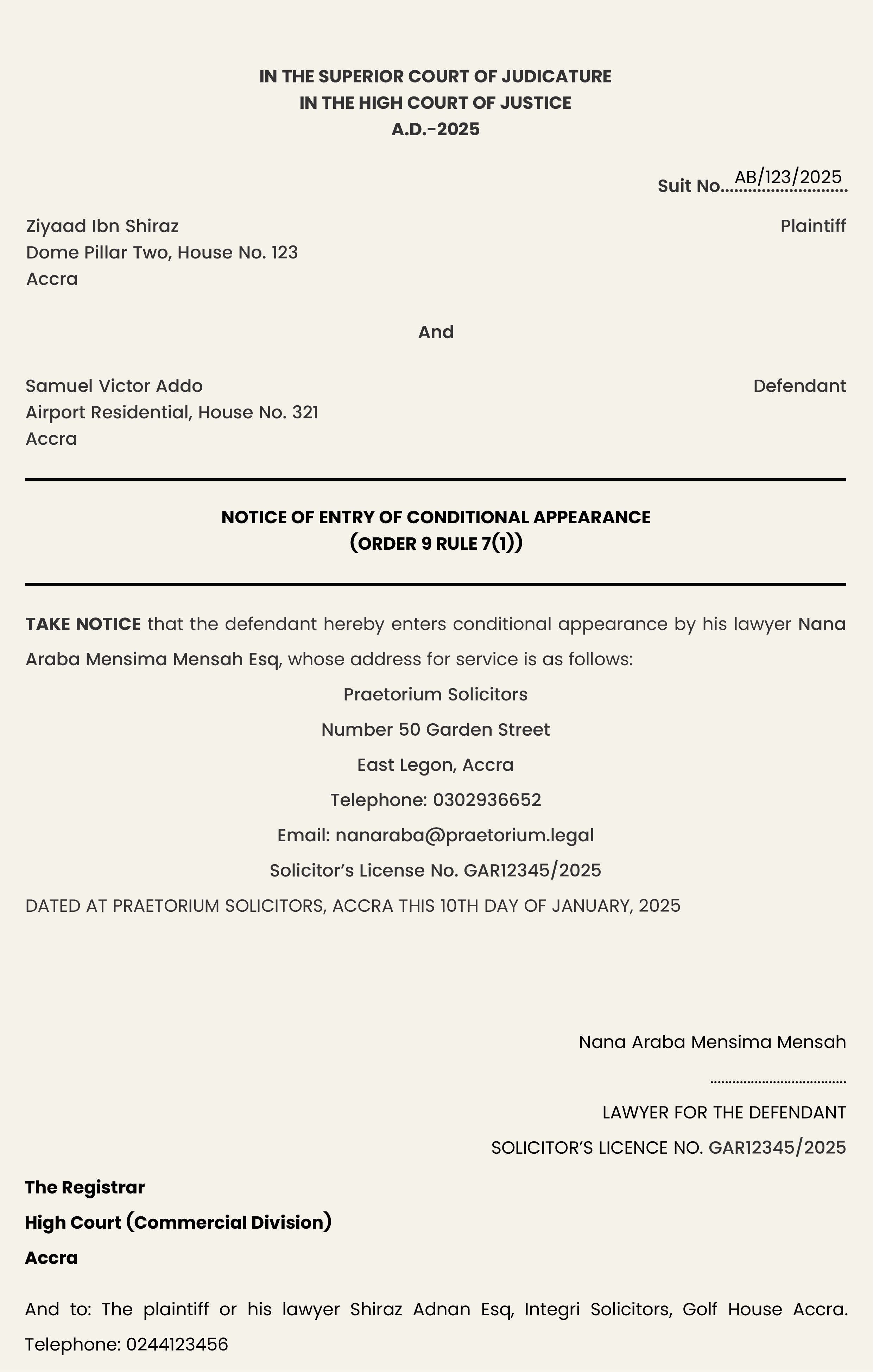 notice