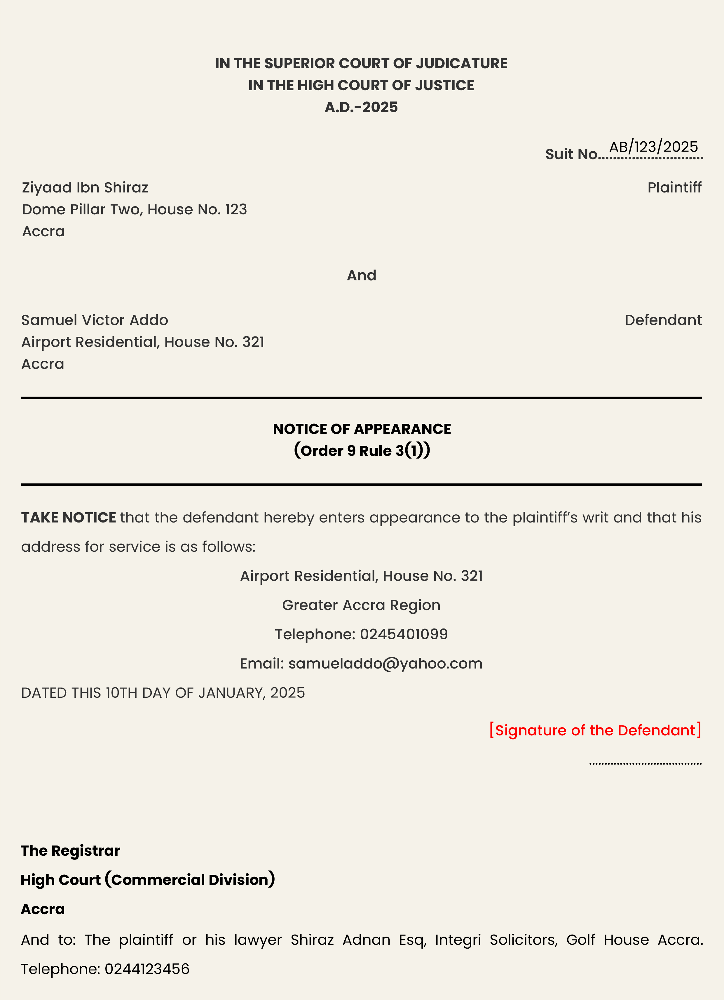 notice
