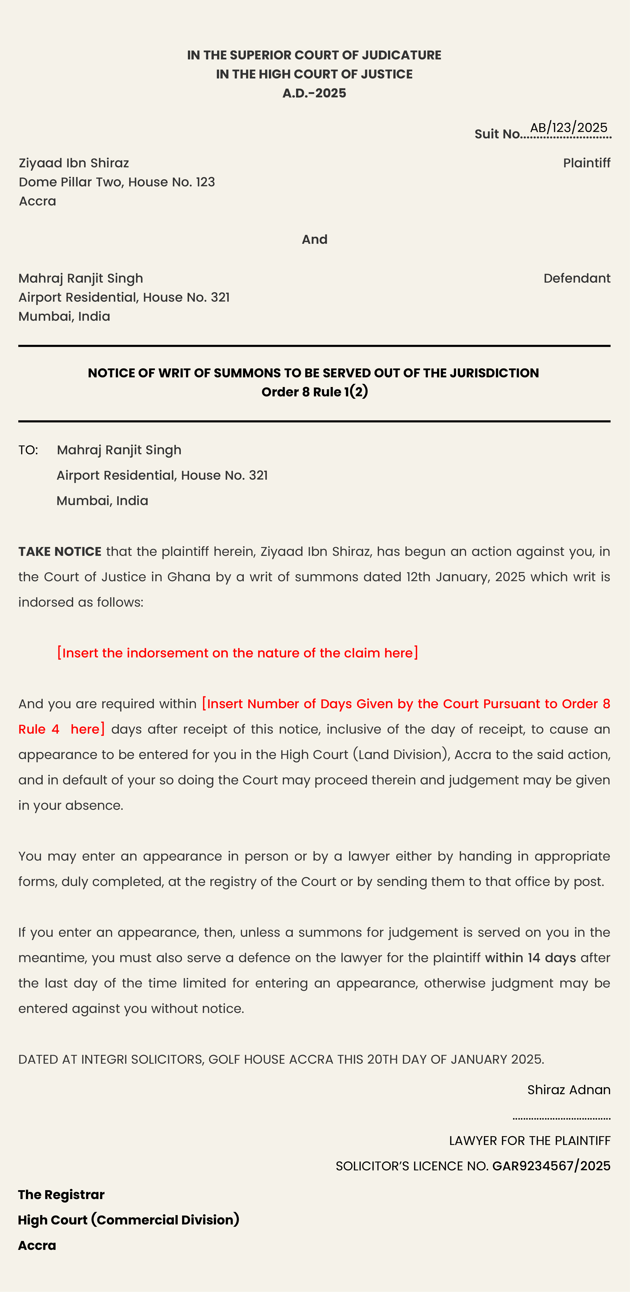notice
