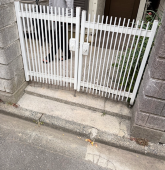 白岡市門扉新設工事 施工前