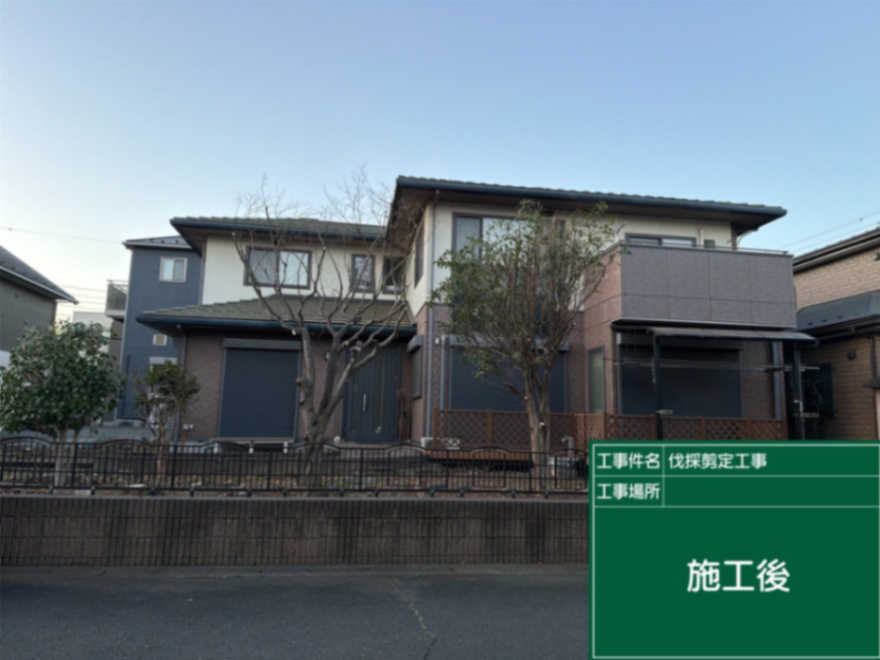 庭園伐採、剪定工事 施工後