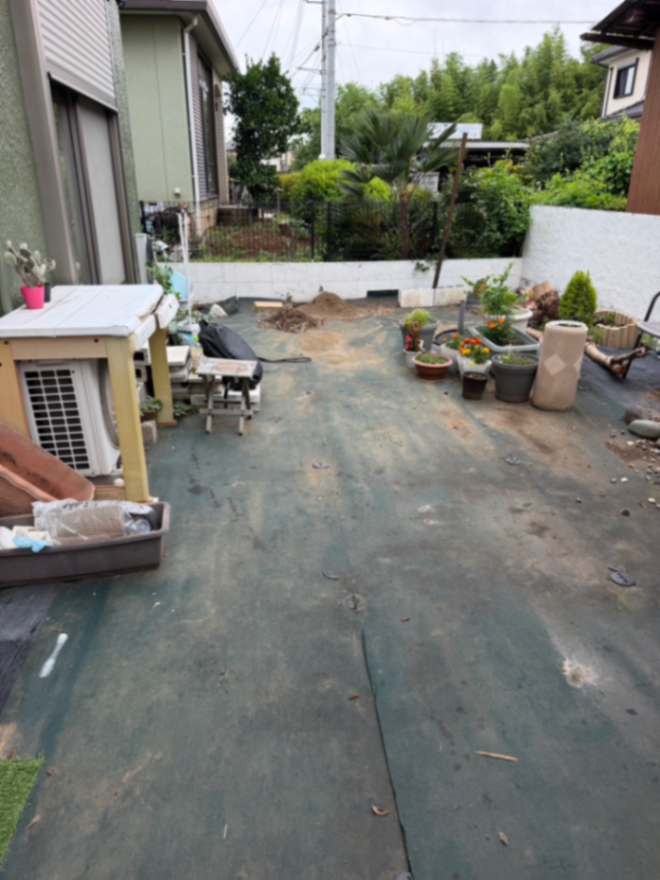 上尾市ウッドデッキ新設工事 施工前