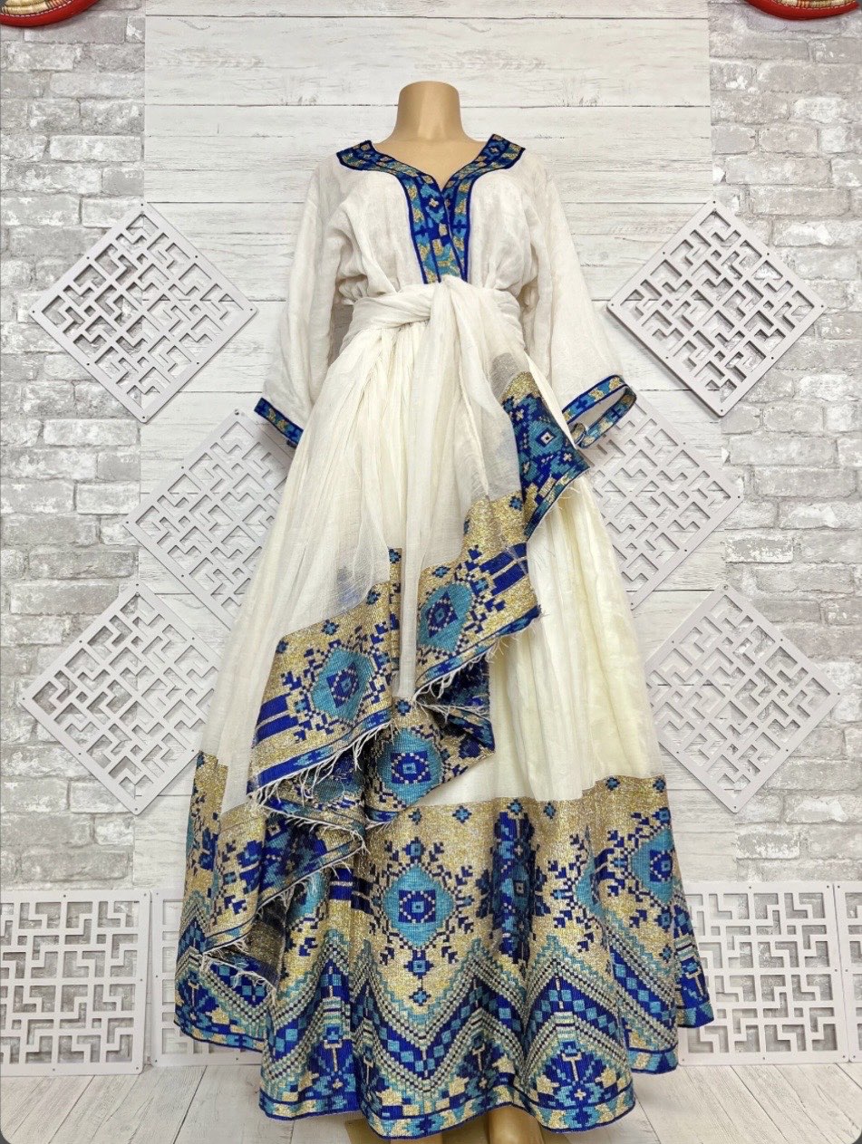Traditional Habesha Dress (Size M) - Worn Once