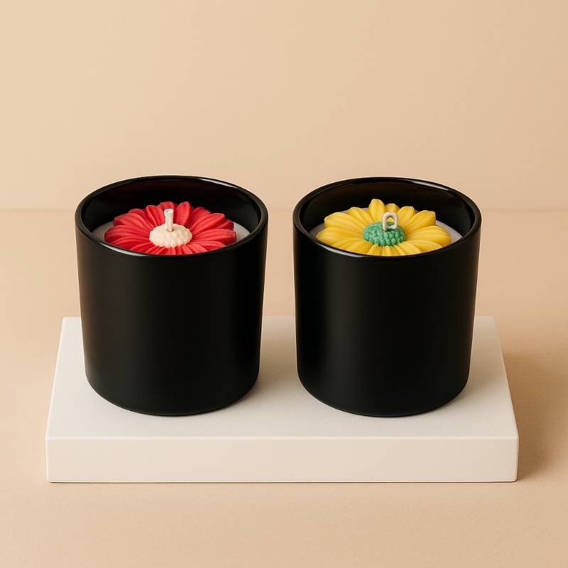 Black jar candle
