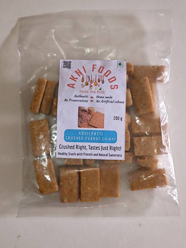 Kovilpatti Crushed Peanut Chikki - 200g