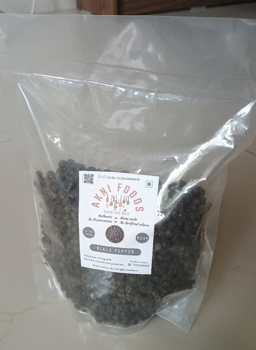 Black Pepper Whole 250g
