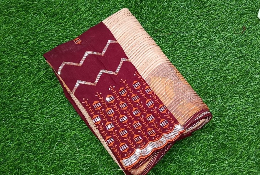 Heavy work chiffon sares