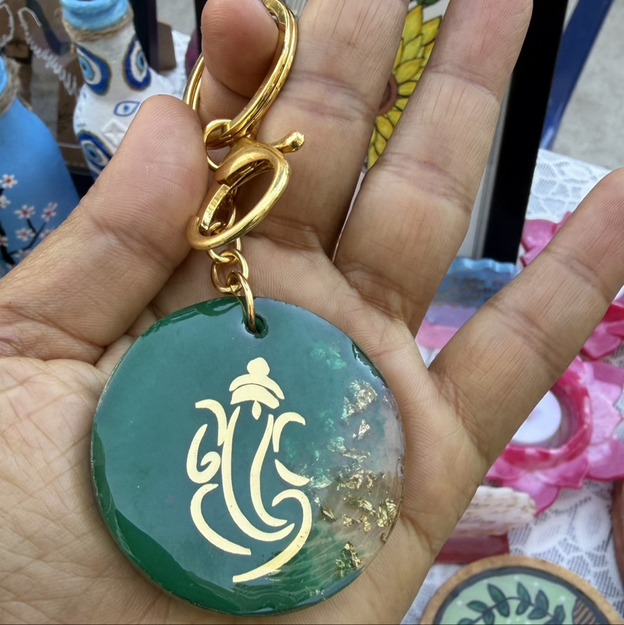 Resin Keychain Ganesha