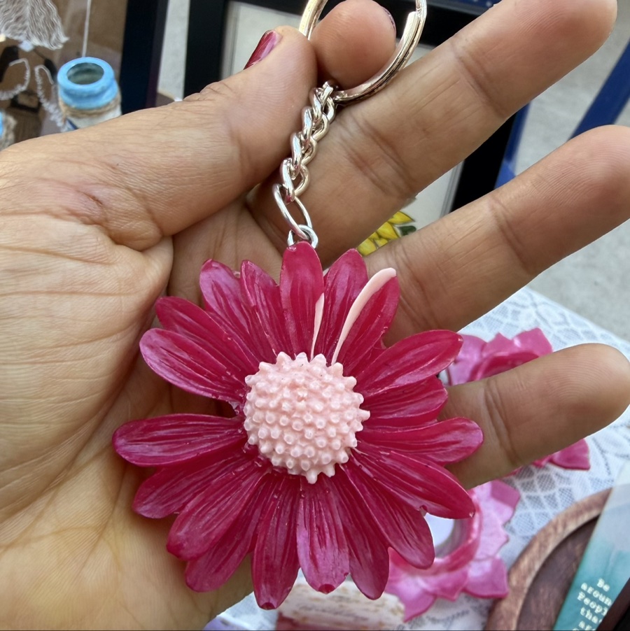 Resin Flower Keychain