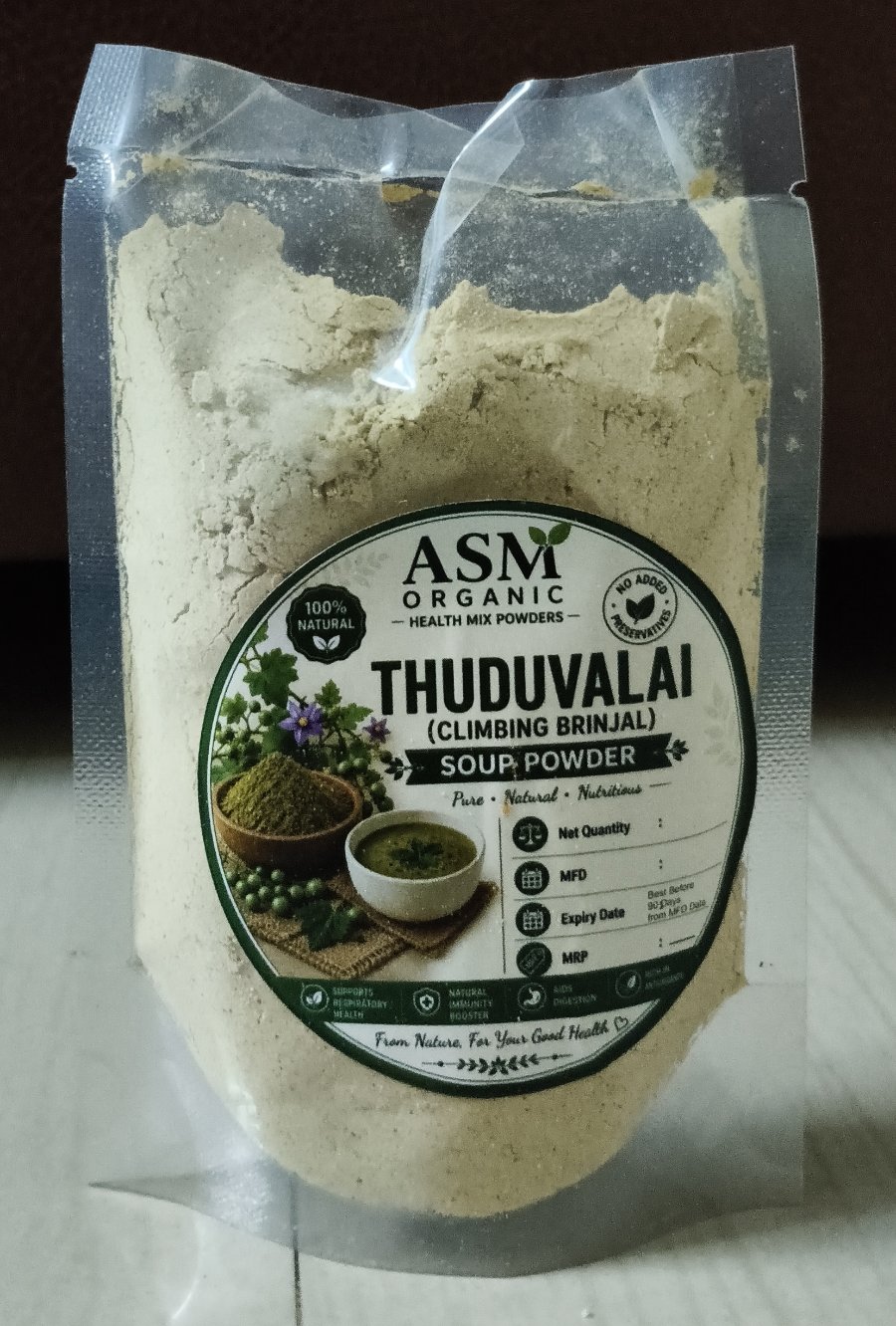 Thuduvalai ( climbing brinjal)soup powder