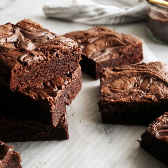 Eggless Nutella walnut brownie