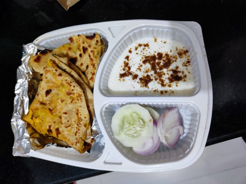 Aalu Paratha with Curd