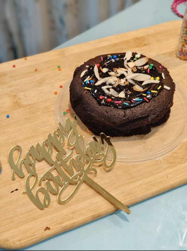 Bento brownie birthday cake