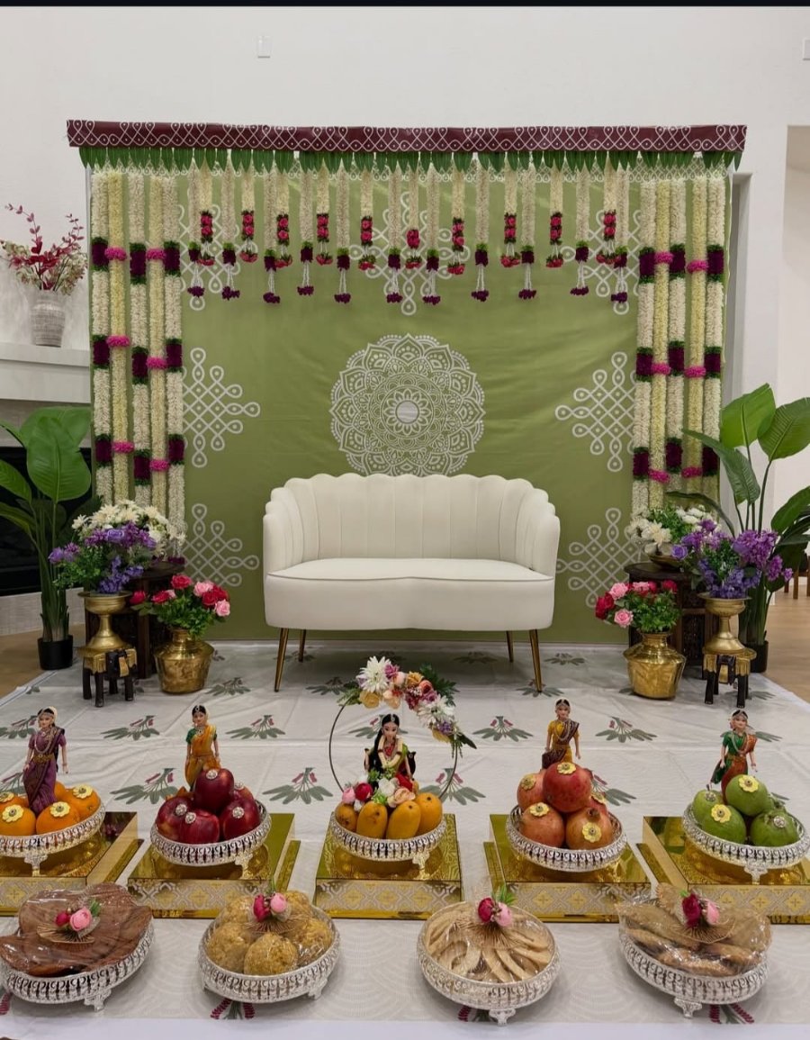 Backdrop decoration setup