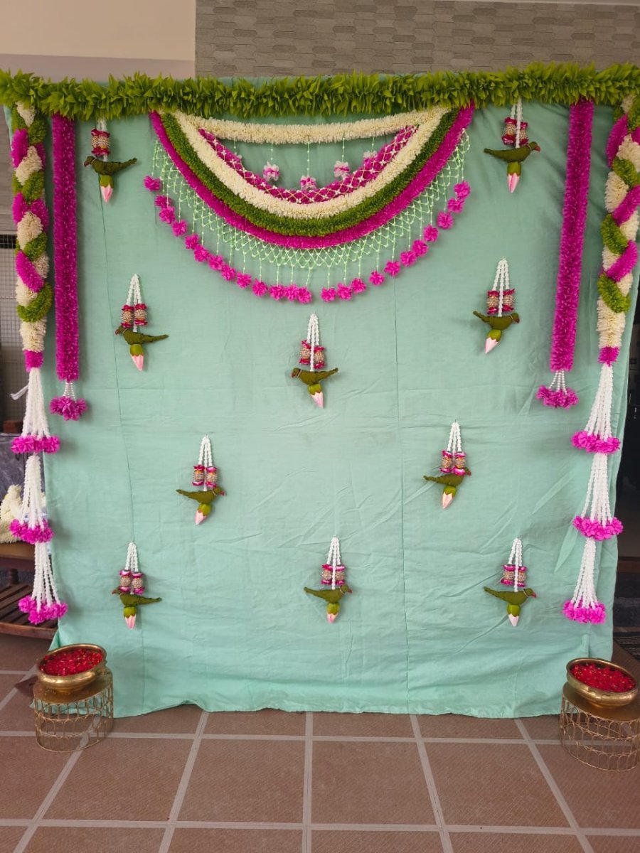 Decoration setup backdrop