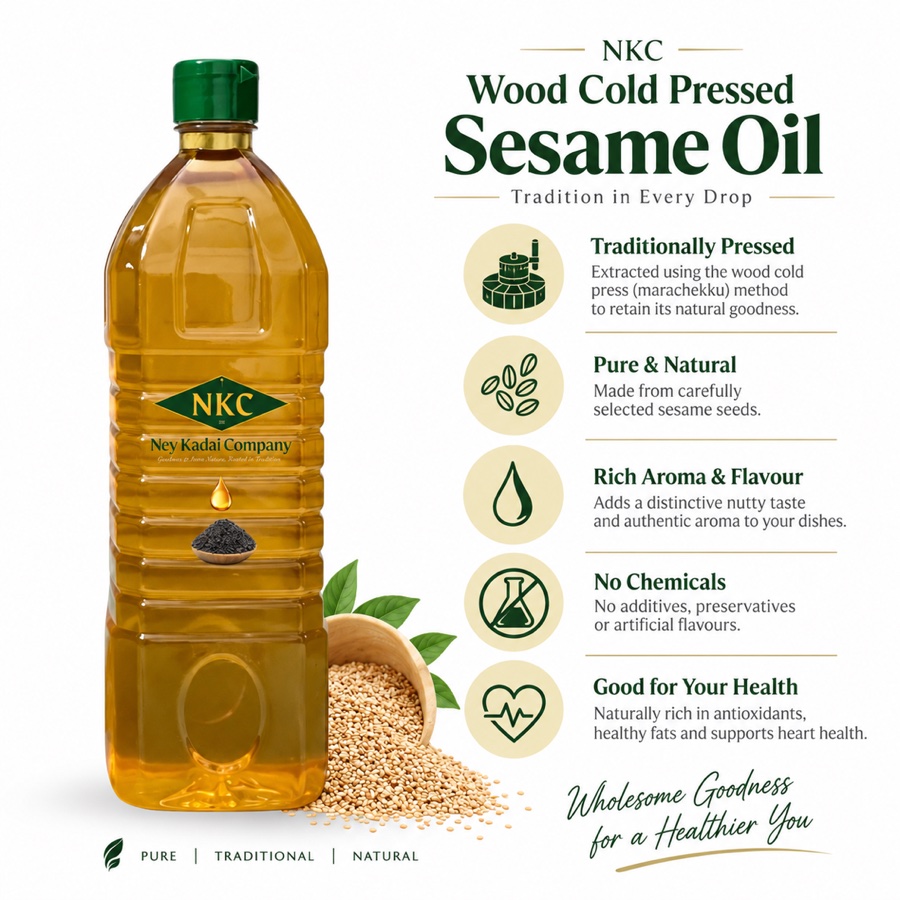 Wood Pressed Sesame Oil