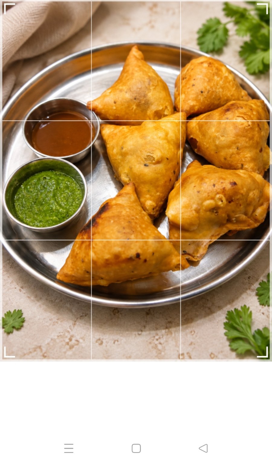 Homemade samosa