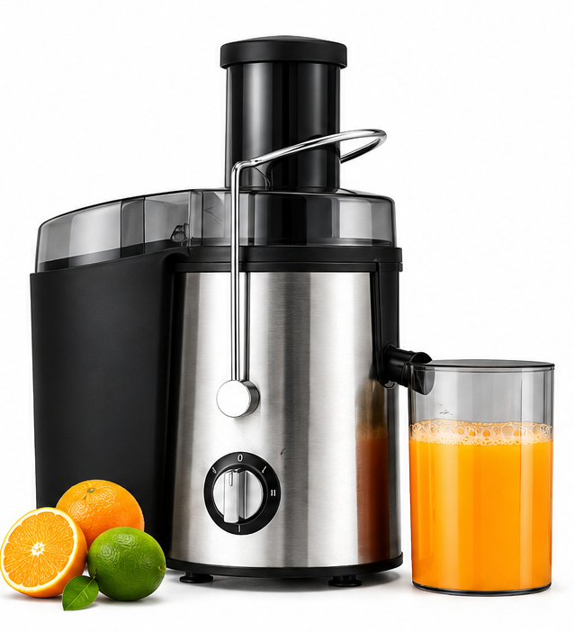 High Juice Extractor – 600W Powerful Fruit & Vegetable Juicer — Black