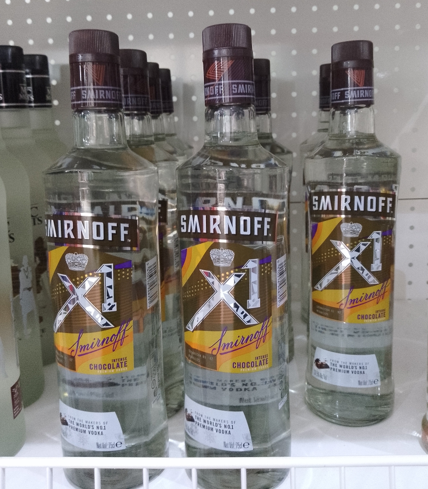 Smirnoff X1 Intense Chocolate Vodka — brown