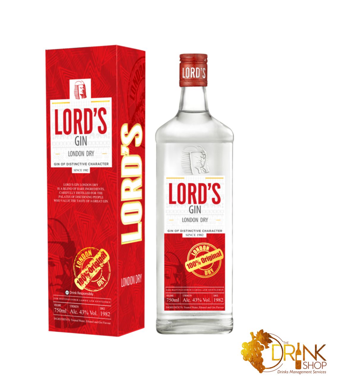 Lord's Gin London Dry – Gin of Distinctive Character — brown