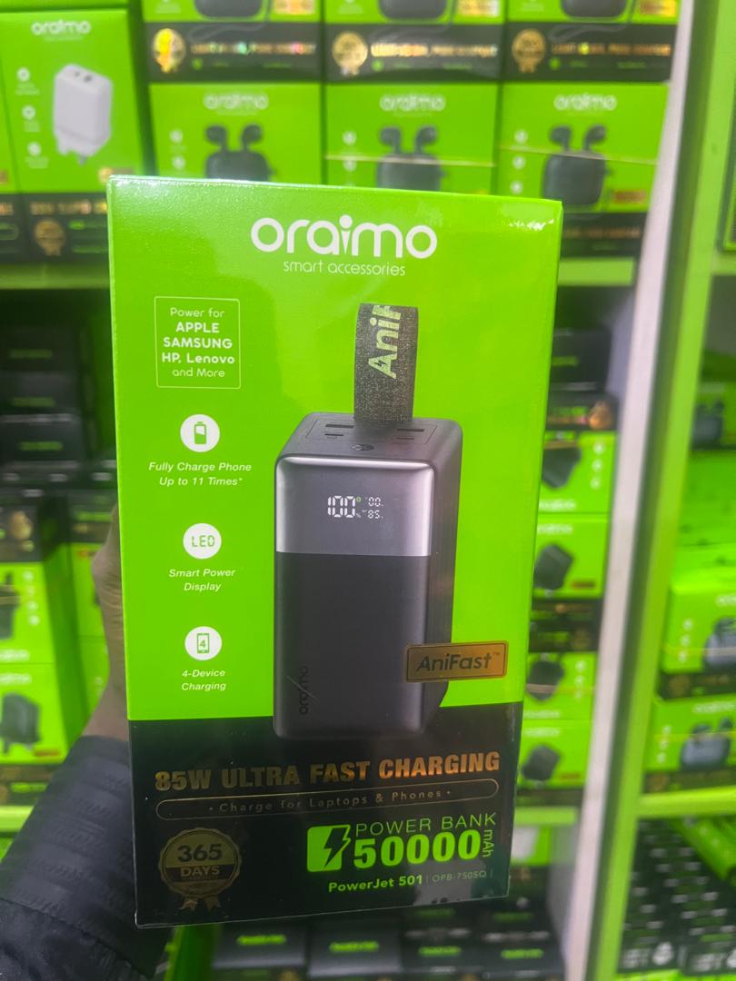 Oraimo PowerJet 501 50000mAh 85W Power Bank – Charge Laptops & Phones | Buy in Nigeria — Default