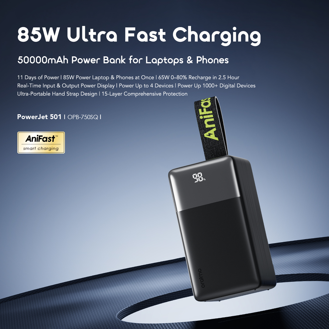 Oraimo PowerJet 501 50000mAh 85W Power Bank – Charge Laptops & Phones | Buy in Nigeria — Default