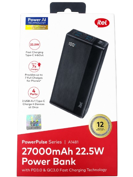 itel PowerPulse A1481 — 27000mAh 22.5W