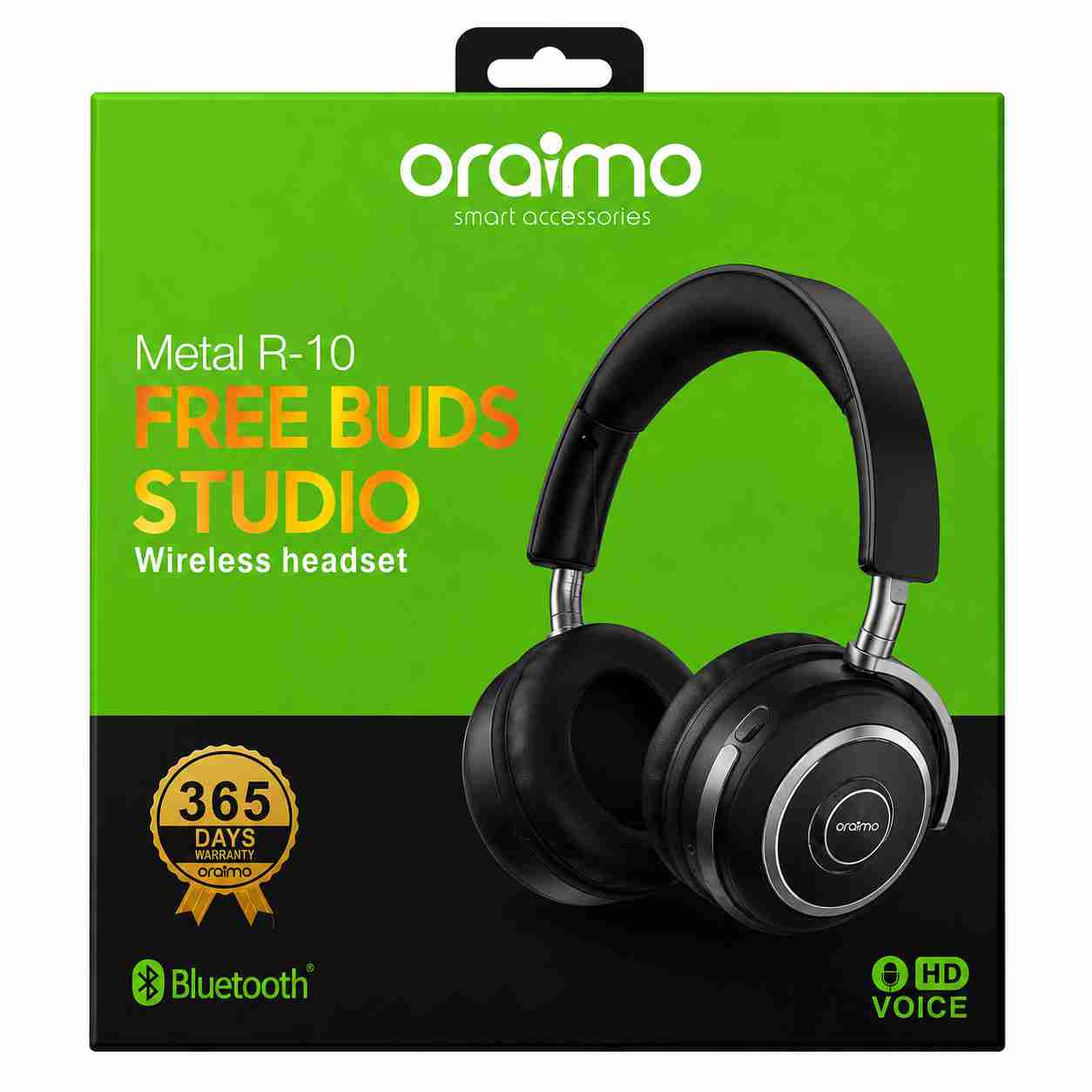 Oraimo FreeBuds Studio Metal R-10 Wireless Headset – HD Voice, Extra Bass, Bluetooth — Default