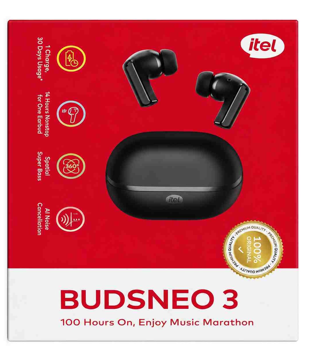 itel Budsneo 3 – 100 Hours TWS Earbuds with AI Noise Cancellation & Spatial Super Bass — Default