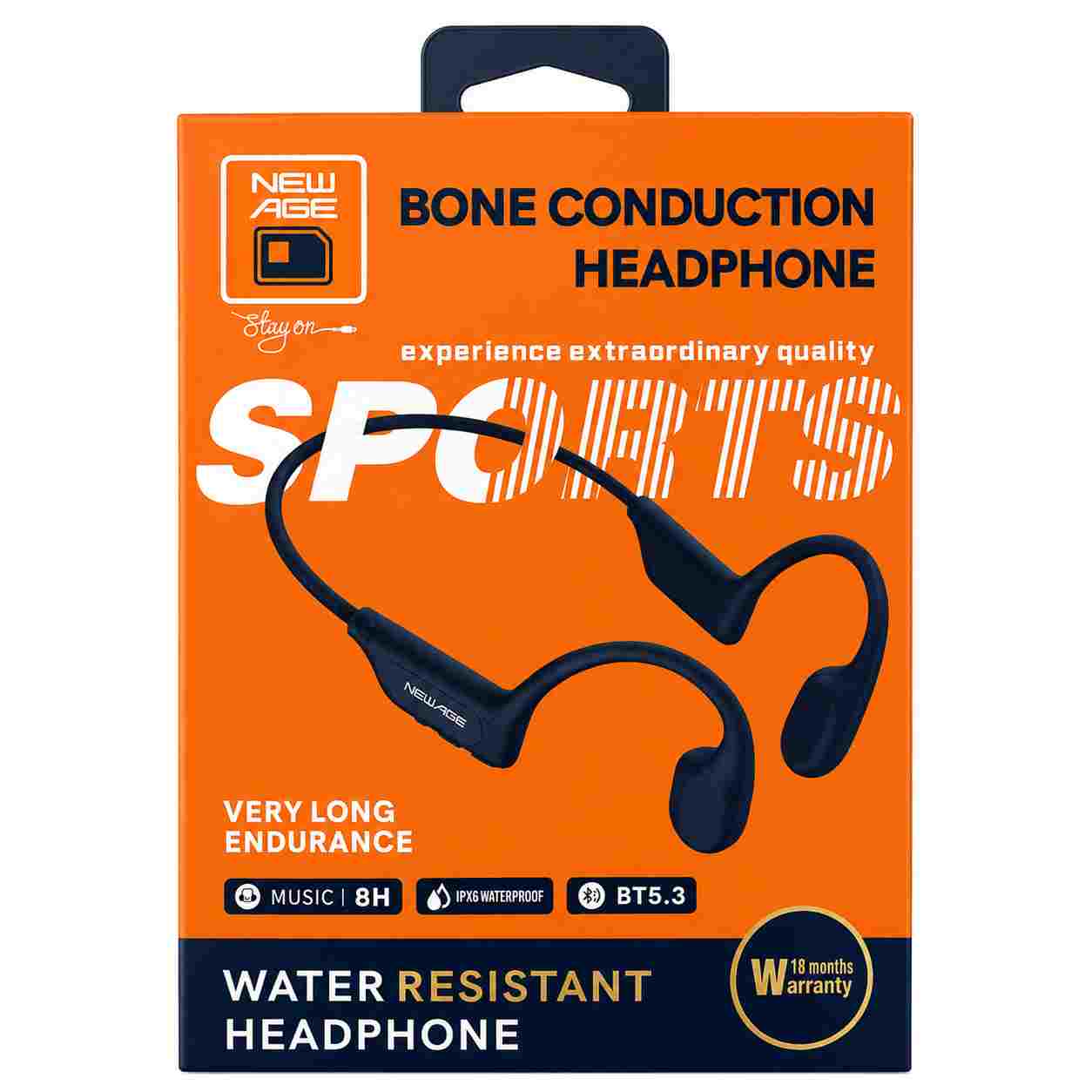 New Age Sports Bone Conduction Headphone – IPX6 Waterproof, Bluetooth 5.3, 8H Music | Truevenix.com