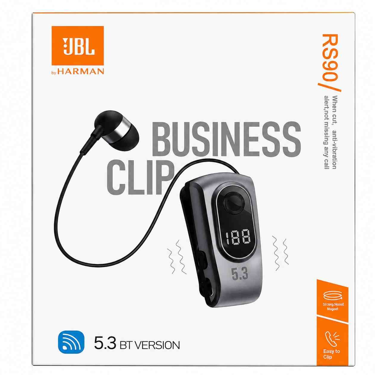 Buy JBL Business Clip RS90 Bluetooth 5.3 Clip-On Headphone with LED Display in Nigeria | Truevenix.com